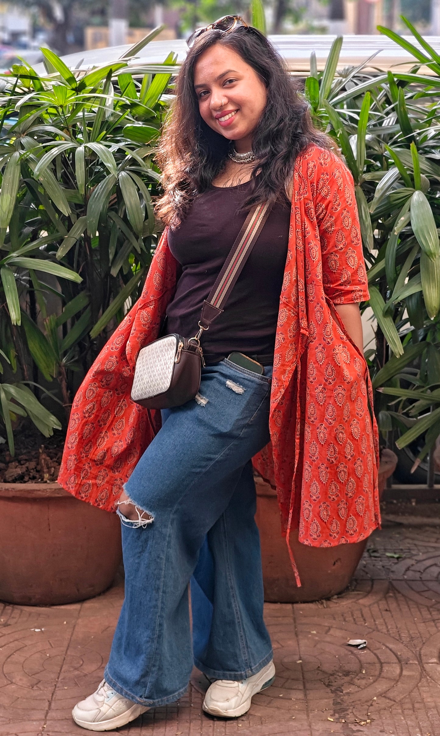 Rust Wrap Around Dress